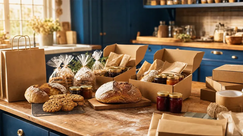 Home kitchen counter with packaged breads, cookies and jam jars, How to Start a Food Manufacturing Business in South Carolina